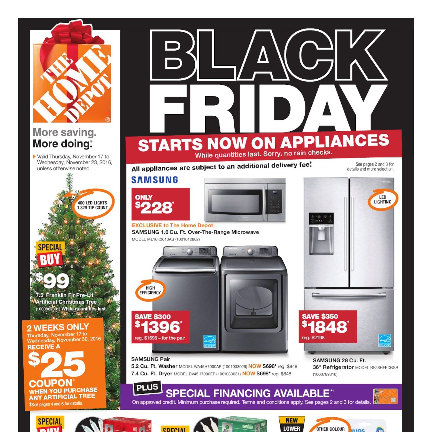 Home Depot Weekly Flyer - Weekly - Black Friday Starts Now on Appliances - Nov 17 – 23 ...
