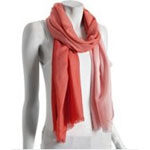 Coral Ombre Silk-Cashmere Scarf