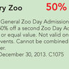 Buy One Get One 50% off Calgary Zoo Admission