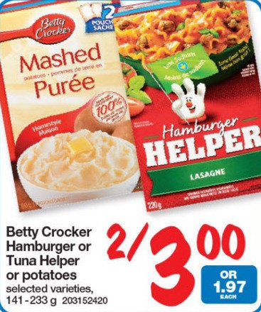Betty crocker hamburger helper singles