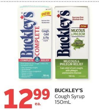 Where is Buckley's cough syrup sold?
