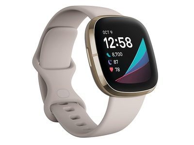 Fitbit Sense Soft Gold Stainless Steel With Lunar White Band Fitbit Sense Soft Gold Stainless Steel With Lunar White Band
