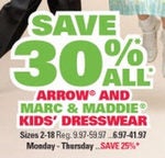 30% Off Arrow, Marc & Maddie Kids' Dresswear