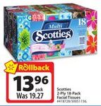 Scotties 2-Ply 18-Pack Facial Tissues - $13.96
