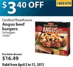 Cardinal Roadhouse Angus beef burgers - $13.09