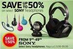 SONY Select Sony Headphones - $9.99-$49.99
