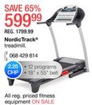 NordicTrack Treadmill - $599.99 (65% off)