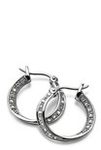 Silver Diamond Accent Hoop Earrings - $19.88