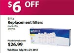 Brita Replacement Filters - $20.99 (Save $6.00)