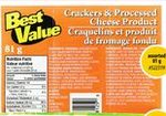 Best Value Crackers & Processed Cheese Product - $1.00