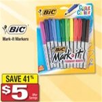 Bic Mark-it Markers 12pk - $5.00 (41% off)