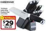 Faberware 15-Piece Soft-Grip Cutlery Set - $29.00
