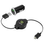 Retrak Retractable 2.1A Mini Tablet Car Charger - Black - $14.99