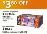 Scotties Supreme 3-Ply Facial Tissues - $14.89
