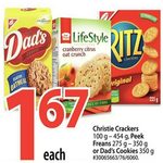 Christie Crackers, Peek Freans or Dad's - $1.67