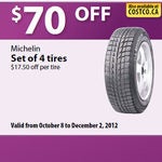 Michelin Set of 4 Tires $70.00 off