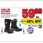Sorel or Columbia Winter Boots - $59.99