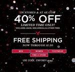 American Eagle: Extra 40% off all Orders and More!