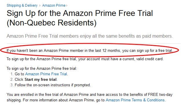 How to get a free  Prime trial membership
