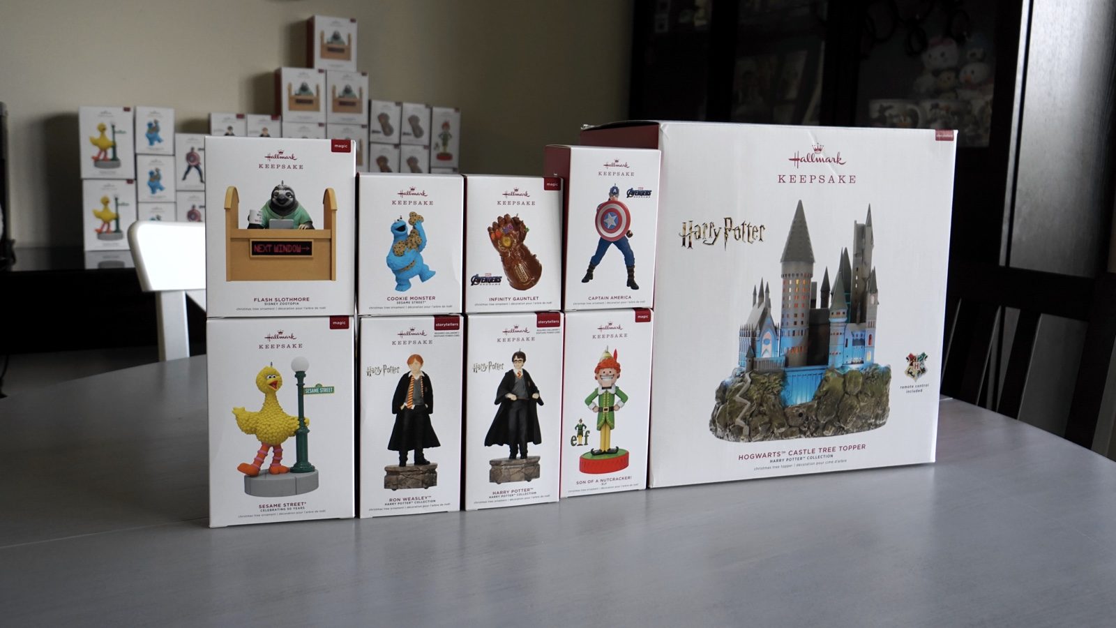 Harry Potter Hallmark Collection 2020 : Hogwarts Castle : Storyteller  Ornaments : Hagrids Hut : July 