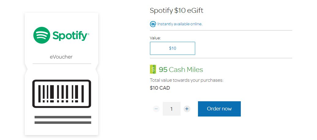 Spotify $10 eGift Card 