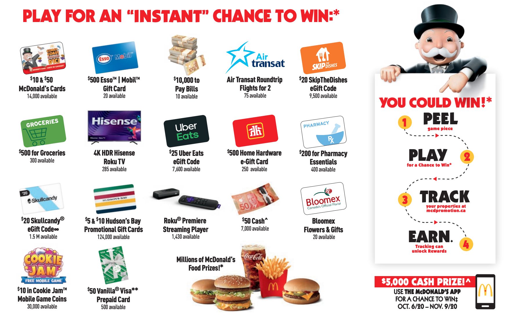 how to win a mcdonalds gift card