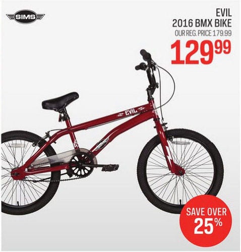sims bmx bike price